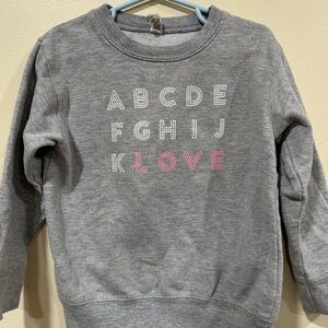 Kids Gray Alphabet Sweatshirt
